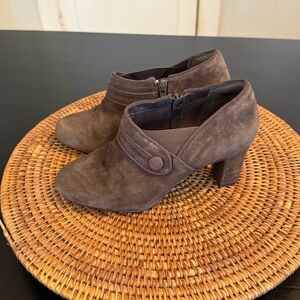 Clarks Brown Suede Women's Heeled Shoes
